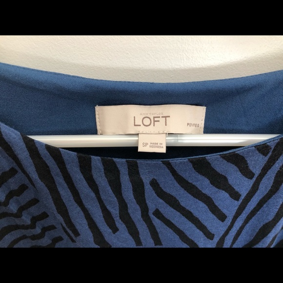 LOFT Blue and Black Sleeveless Dress SP - Picture 5 of 8